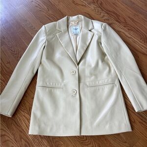 Abercrombie & Fitch vegan leather blazer